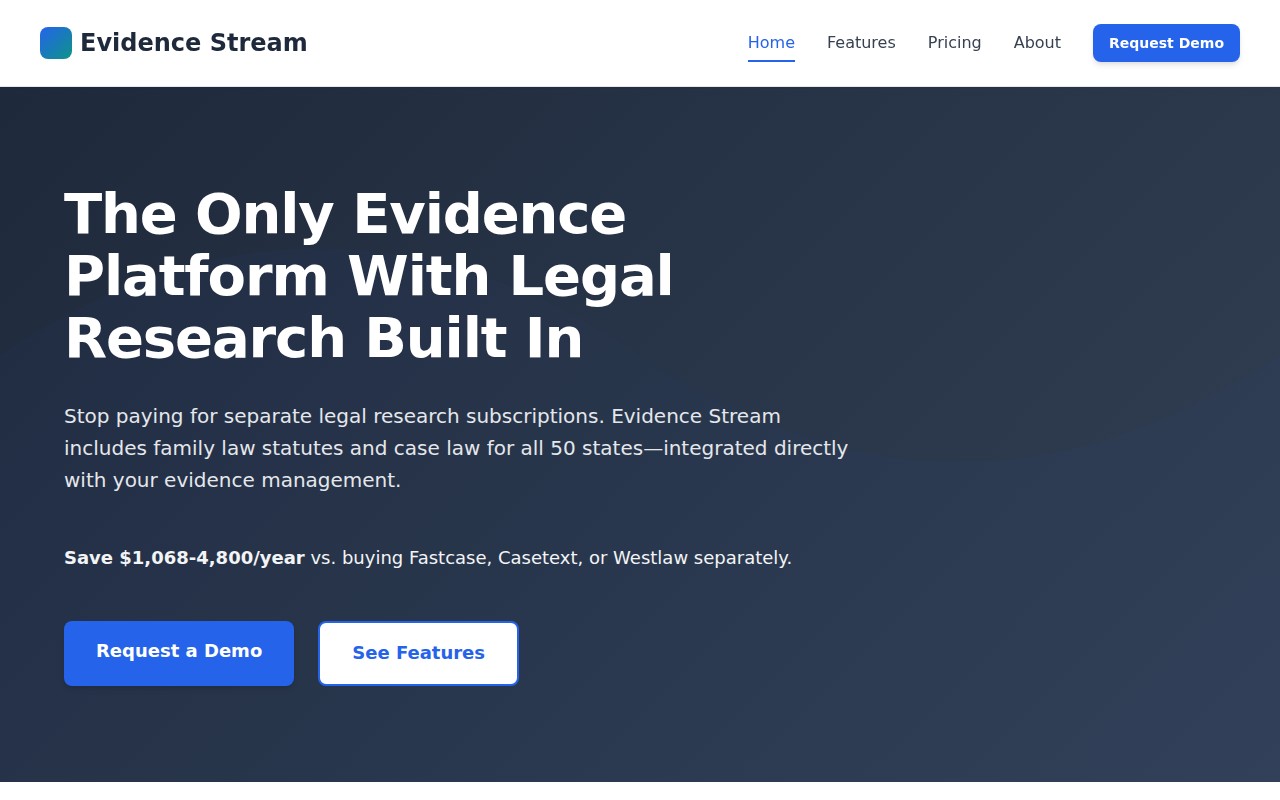 Evidence Stream screenshot